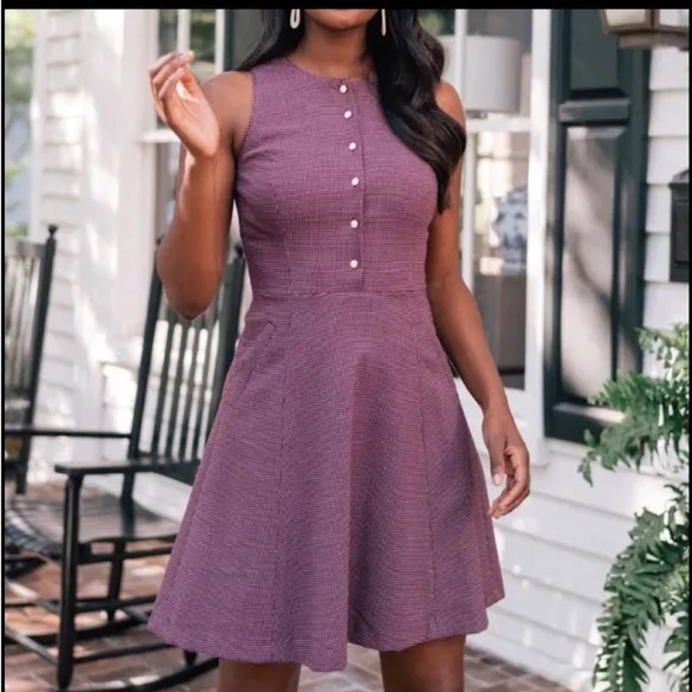 Gal Meets Glam Purple Button-Front Mini Dress